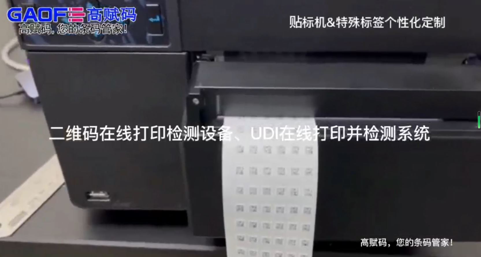 高赋码二维码在线打印检测设备、UDI在线打印并检测系统